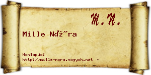 Mille Nóra névjegykártya
