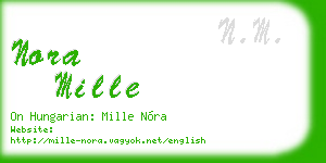 nora mille business card
