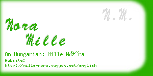 nora mille business card